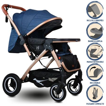 Coche Cuna de Lujo Runner Travel Azul