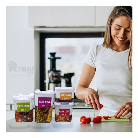 Contenedores de Alimentos Acrilico con Forma Cuadrada