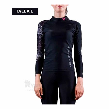 Polera Aquamarina Hidrofugo de Color Negro