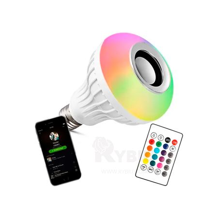 Foco LED de Colores con Musica y Bluetooth Ajustable