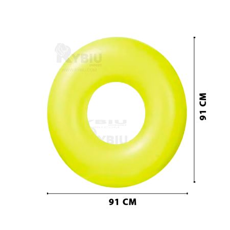 Inflable Flotador Fashion Amarillo Neon de Intex