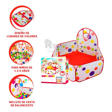 Piscina Roja Armable con Pelotas para Jugar