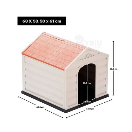 Casa Mediana para Perro con Techo Inclinado