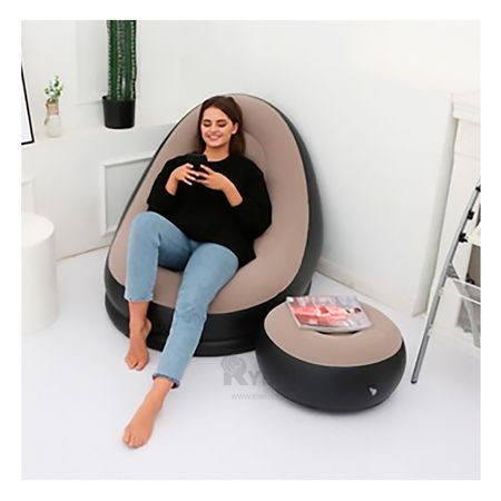 Moderno Sofa de Sillon y Puff Elegante