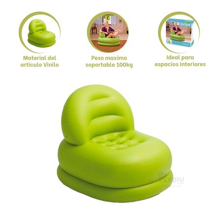 Novedoso Sofa Inflable para Sala Verde
