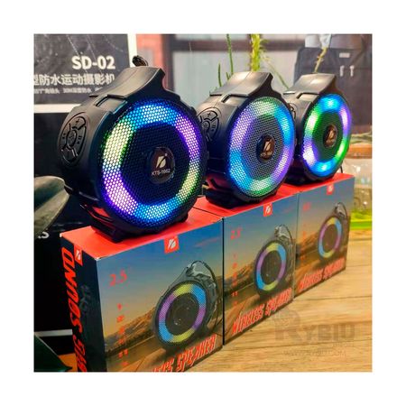 Altavoz con Anillos Led Color Negro KTS-1662