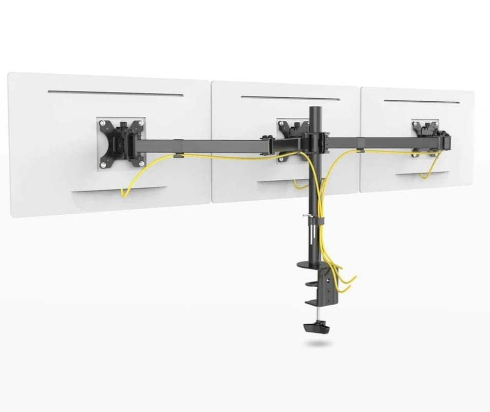 Rack para Tv o Monitor Doble Brazo Articulado 13 A 27 en Pared Krearack  Negro