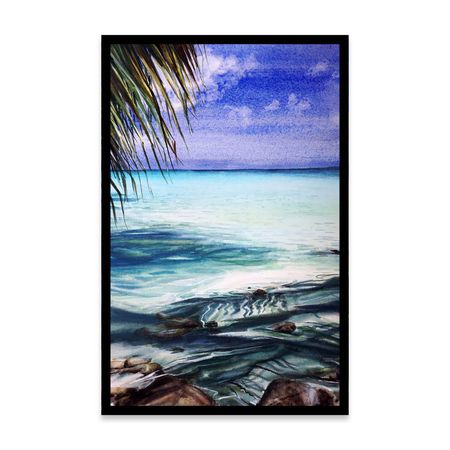 Cuadro Turquoise Waters 40x60 Papel Fotográfico Marco Negro