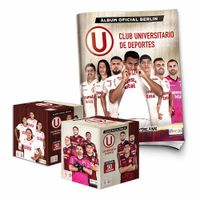 Álbum Club Universitario de Deportes 2023 Editorial Berlín Tapa Blanda y 2 Cajitas de 100 Sobres