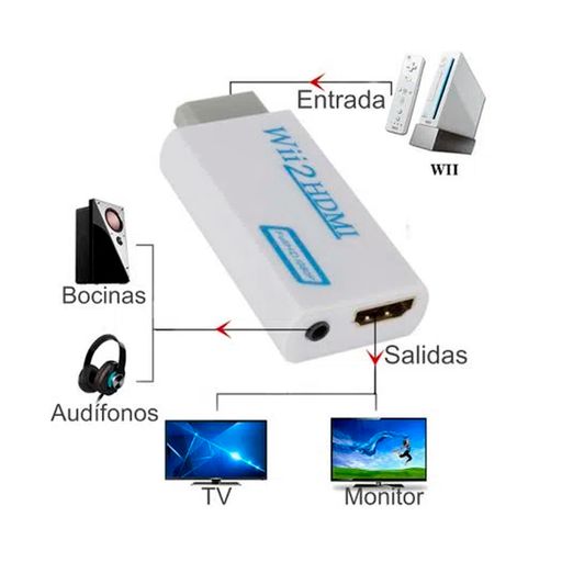 Convertidor HDMI para Nintendo Wii Adaptador HDMI