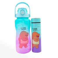 Tomatodo 2 Litros Mas Termo Digital 500 ml  Color Celeste y Lila