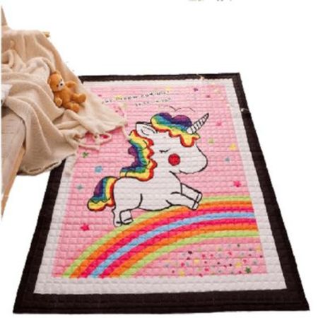 Alfombra de Piso con Estampado Unicornio para Niñas