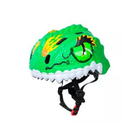 Casco de bicicleta para niños Dinosaurio Verde