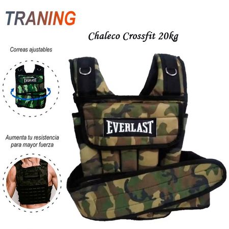 Chaleco Con Peso Crossfit Camuflado Militar 20 KG