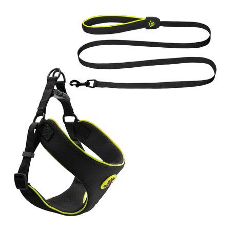 Arnés Para Perro Doco Reflectivo Talla Xl Negro Con Correa