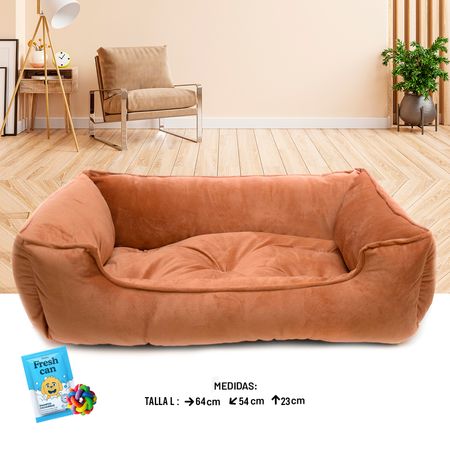 Cama para Perros y Gatos Mascotas Rectangular Marron Talla L