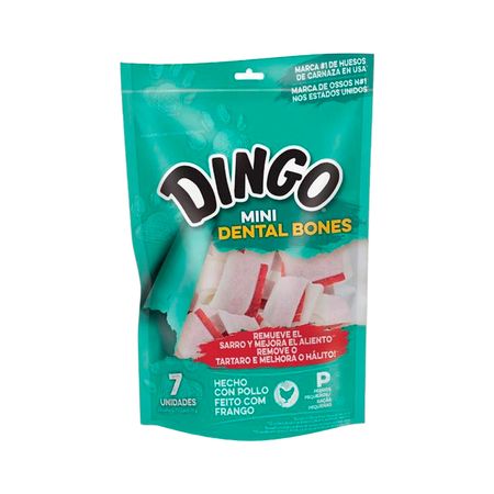 Snacks Para Perro Dingo Dental Mini Huesos De Pollo 7Un