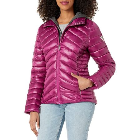 Casaca Guess Puffer Packable Mujer Magenta
