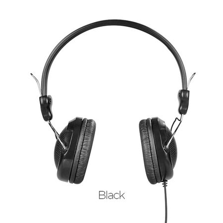 Audífonos con cable 1,2m Vincha Hoco W5 Negro Ajustable De Alta Calidad y Durabilidad