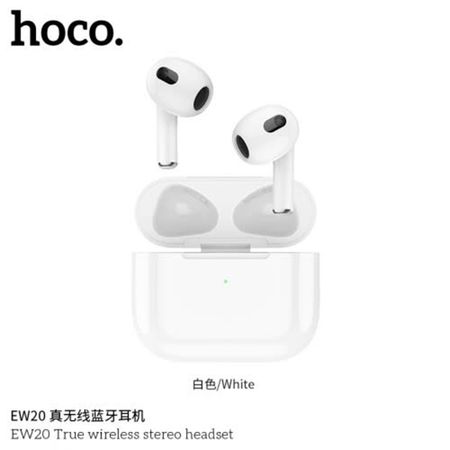 Audífonos Bluetooth V5,3 Hoco EW20 Blanco Inalámbrico De Alta Calidad y Durabilidad