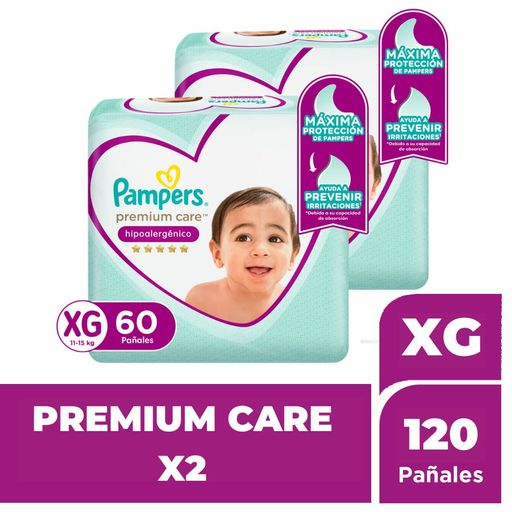 Pañales para Bebé PAMPERS Premium Care Talla M Paquete 86un