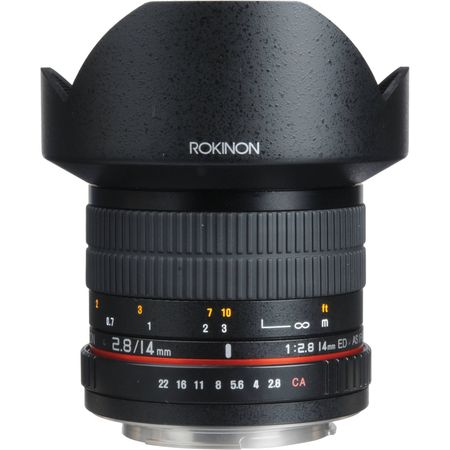 Lente Rokinon 14mm f/2.8 IF ED UMC para Canon EF Rokinon 14 mm f/2.8 si la lente ED UMC para Canon EF