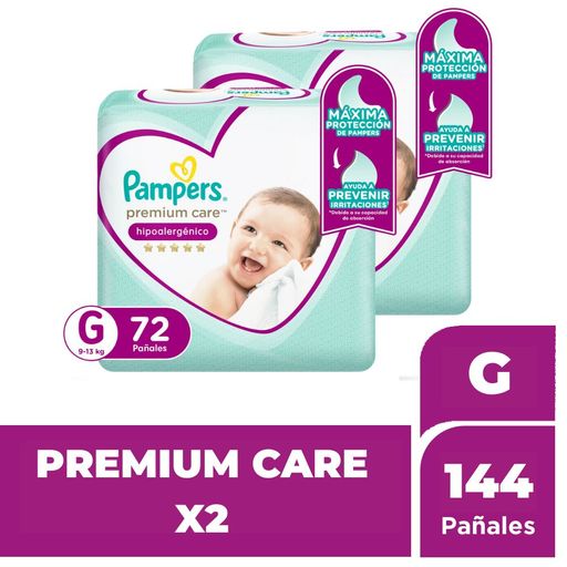 Shabby wallet Ounce Pack Pañales para bebé PAMPERS Premium Care Talla G Megapack Paquete 144un  | plazaVea - Supermercado