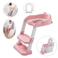 Asiento Entrenamiento Doux Bebe Para Niños con Escalera Rosado