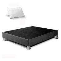 Box Tarima LeMueble 1.5 Plz Plomo Oscuro + 2 Almohadas