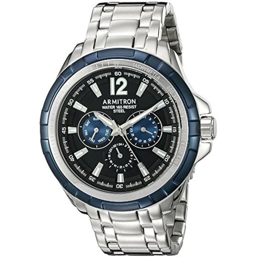 Reloj de Lujo Armitron 20 5095Bkbl para Hombre en Plateado