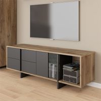 Mesa de TV Moderna Lía Marrón/Negro TU MESITA
