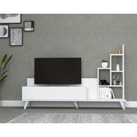 Mesa de TV con Estantes Belis Blanco TU MESITA