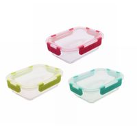 Táper Hermético Rectangular Glass KEEP 640ml (Modelos Aleatorios)