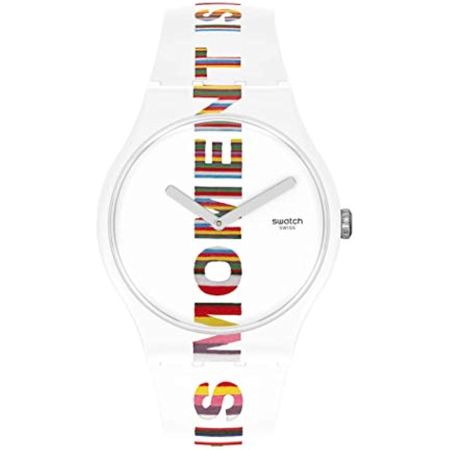 Reloj de Lujo Swatch Suoz330 para Mujer en Blanco