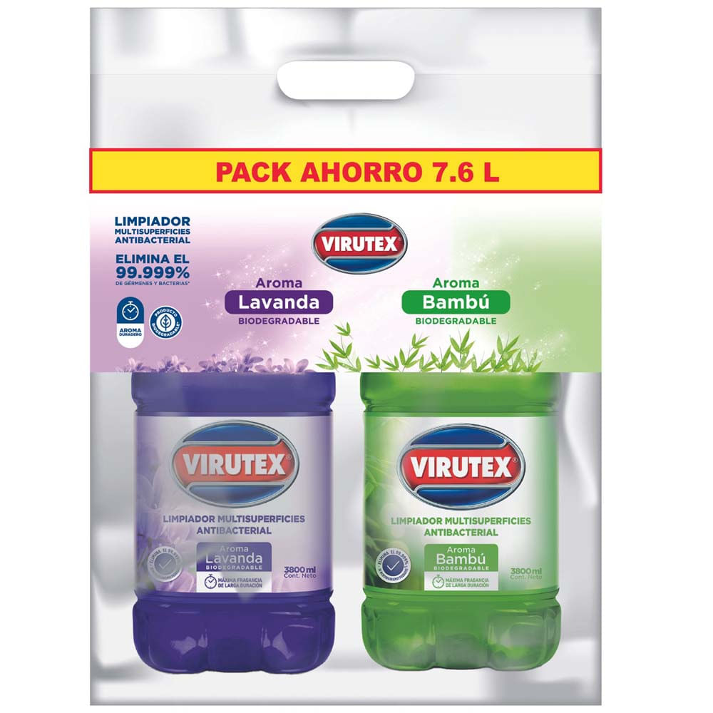 Pack Limpiadores VIRUTEX Lavanda + Bambú 7.6L