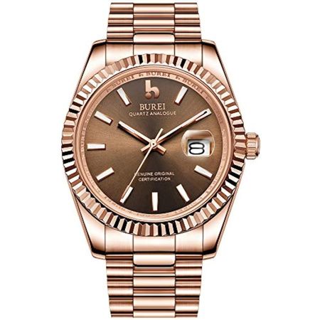 Reloj de Lujo Burei Caus-8002 para Hombre en Oro Rosa