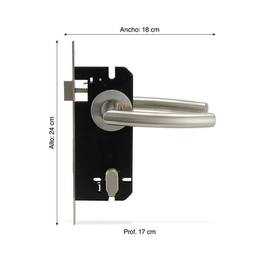 Cerradura para dormitorio Acero Inoxidable - Promart