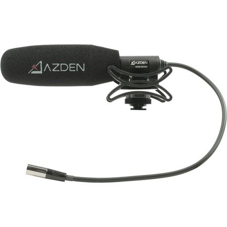Micrófono de Cañón Corto Azden Sgm 250Mx Mini Xlr para Blackmagic Pocket Cinema con Soporte Antivib
