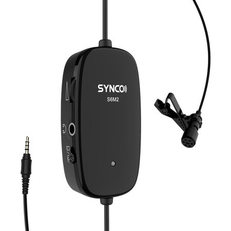Micrófono Lavalier Omnidireccional Synco Lav S6M2 con Monitoreo en Tiempo Real y Control de Ganancia