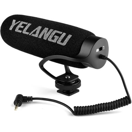 Micrófono de Cañón Yelangu Mic08 para Montar en Cámaras y Smartphones