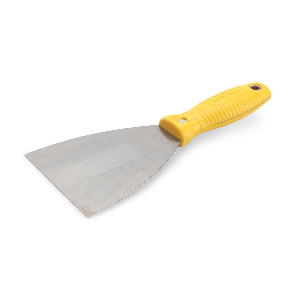 LifeStyle - Espátula triangular de acero inoxidable 24 cm, paleta de cocina  y repostería, mango de plástico con agujero, utensil