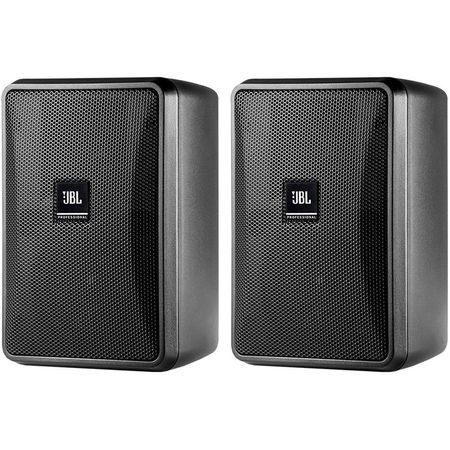 Par de Altavoces Jbl Control 23 1 Ultra Compactos para Interior Exterior Negros para Fondo Primer