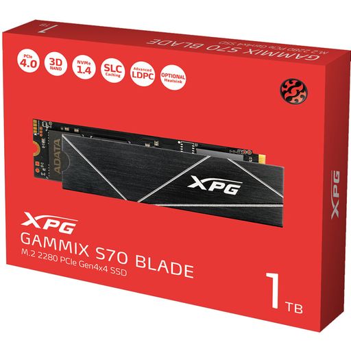 Ssd Interno M.2 Pcie 4.0 con Disipador de Calor Xpg Gammix S70 Blade de 1Tb | plazaVea - plazaVea