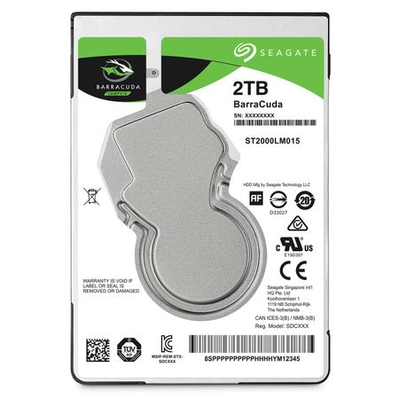 Disco Duro Interno Seagate Barracuda Compute de 2Tb 5400 Rpm y Conexión Sata de 2.5