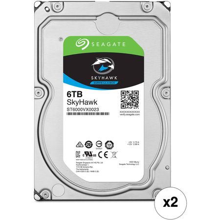 Disco Duro Interno Seagate Skyhawk Surveillance Sata Iii de 6Tb Oem Paquete de 2 de 3.5