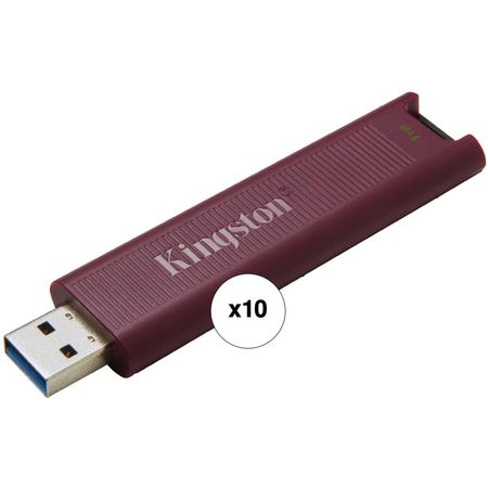 Paquete de 10 Unidades de Kingston Datatraveler Max Usb 3.2 Gen 2 Type a de 1Tb