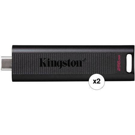 Paquete de 2 Unidades de Kingston Datatraveler Max Usb 3.2 Gen 2 Type C de 256Gb