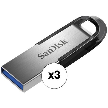 Paquete de 3 Unidades de Unidades Flash Usb 3.0 Sandisk Ultra Flair de 32Gb