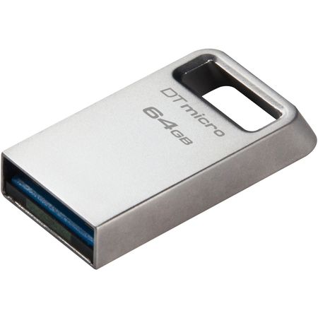 Unidad Flash Usb Kingston Datatraveler Micro de 64Gb Plata