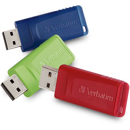 Paquete de 3 Unidades de Unidades Flash Usb Verbatim Store N Go de 4Gb